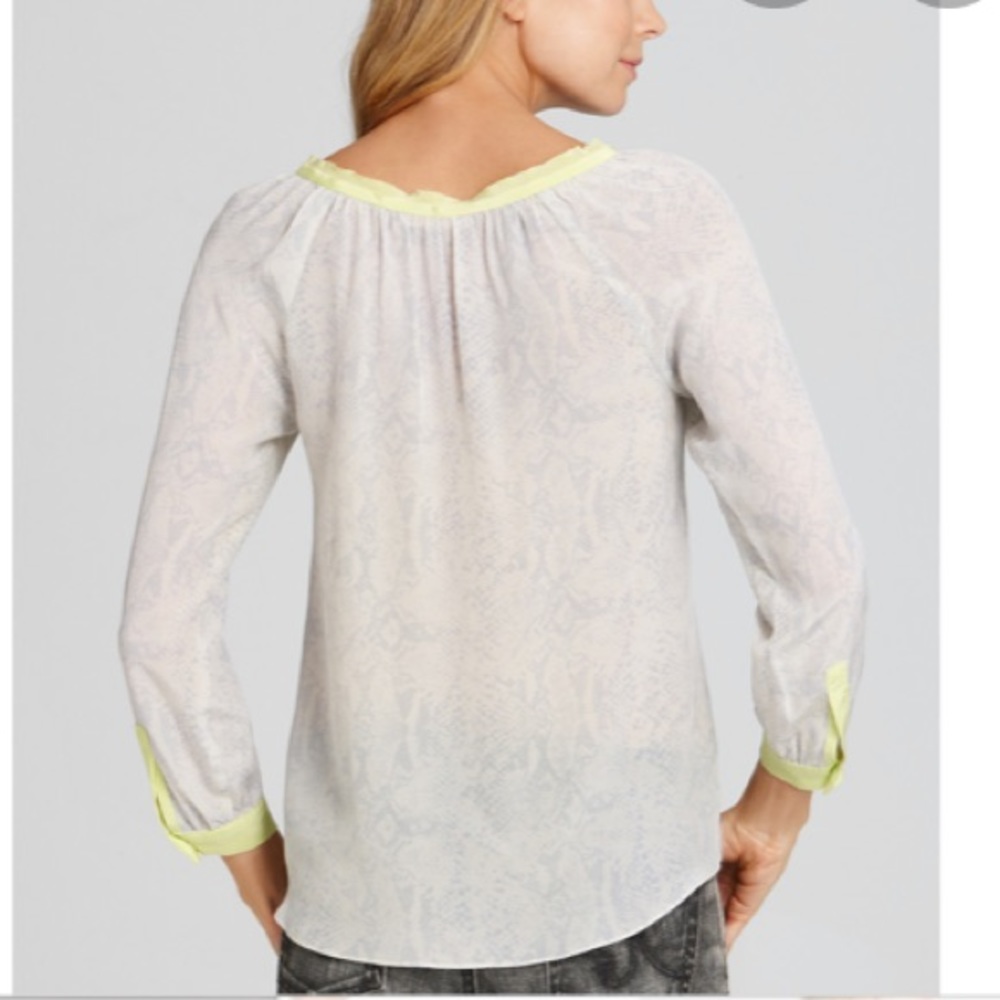 Rebecca Taylor Python Print Tie Front Blouse 6 - image 8